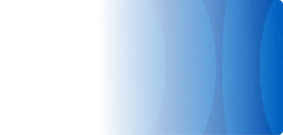 Blue gradient fading from white on the left to darker blue with vertical curved bands on the right.